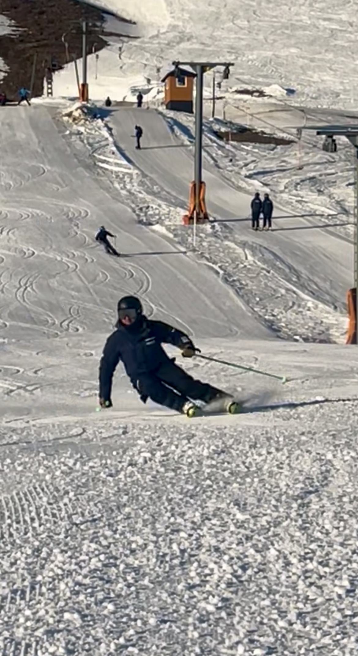 Juan Ignacio enseñando esquí en bariloche